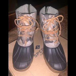 Sperry Saltwater Wedge Camo Duck boots